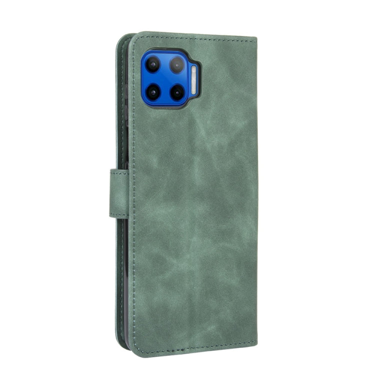 For Motorola One 5G / Moto G 5G Plus Solid Color Skin Feel Magnetic Buckle Horizontal Flip Calf Texture PU Leather Case with Holder & Card Slots & Wallet