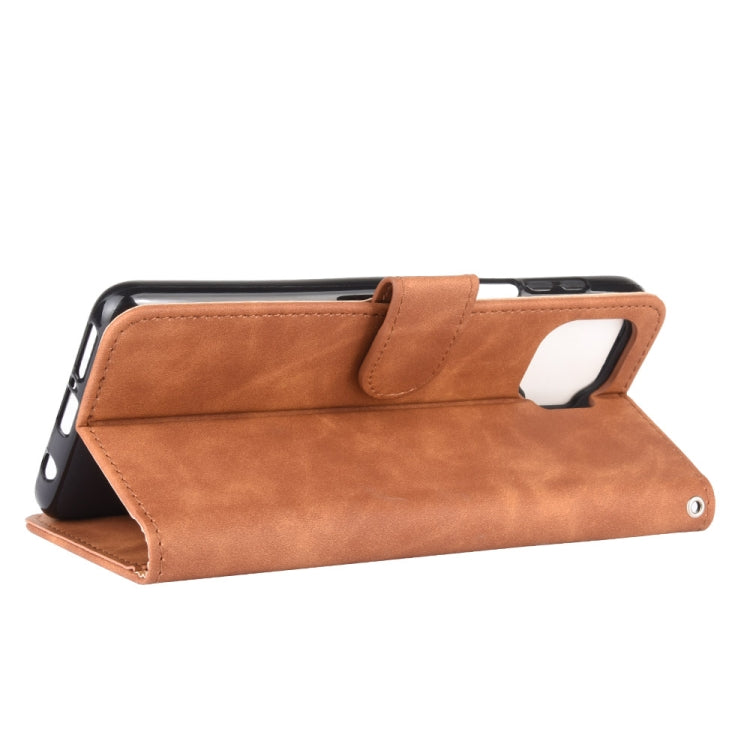 For Motorola One 5G / Moto G 5G Plus Solid Color Skin Feel Magnetic Buckle Horizontal Flip Calf Texture PU Leather Case with Holder & Card Slots & Wallet
