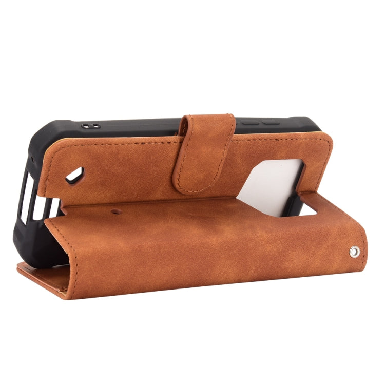 For Oukitel WP5 Solid Color Skin Feel Magnetic Buckle Horizontal Flip Calf Texture PU Leather Case with Holder & Card Slots & Wallet