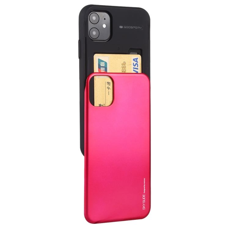 For iPhone 11 MERCURY GOOSPERY SKY SLIDE BUMPER TPU + PC Case with Card Slot