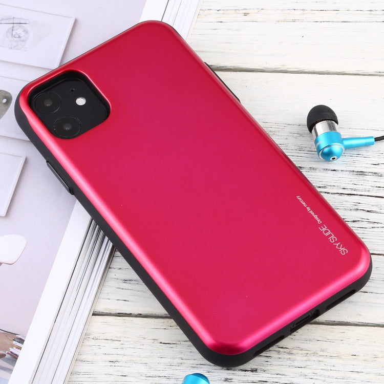 For iPhone 11 MERCURY GOOSPERY SKY SLIDE BUMPER TPU + PC Case with Card Slot