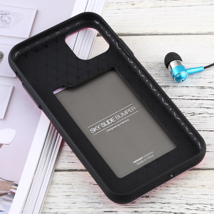 For iPhone 11 MERCURY GOOSPERY SKY SLIDE BUMPER TPU + PC Case with Card Slot
