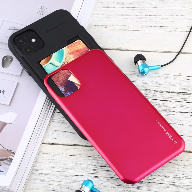 For iPhone 11 MERCURY GOOSPERY SKY SLIDE BUMPER TPU + PC Case with Card Slot