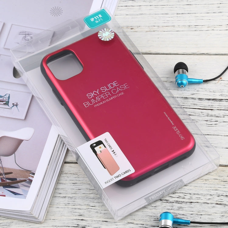 For iPhone 11 MERCURY GOOSPERY SKY SLIDE BUMPER TPU + PC Case with Card Slot