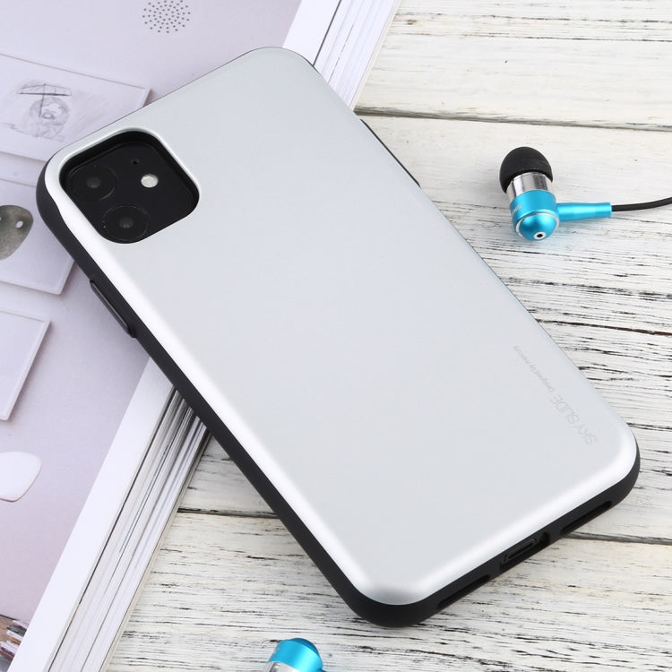 For iPhone 11 MERCURY GOOSPERY SKY SLIDE BUMPER TPU + PC Case with Card Slot