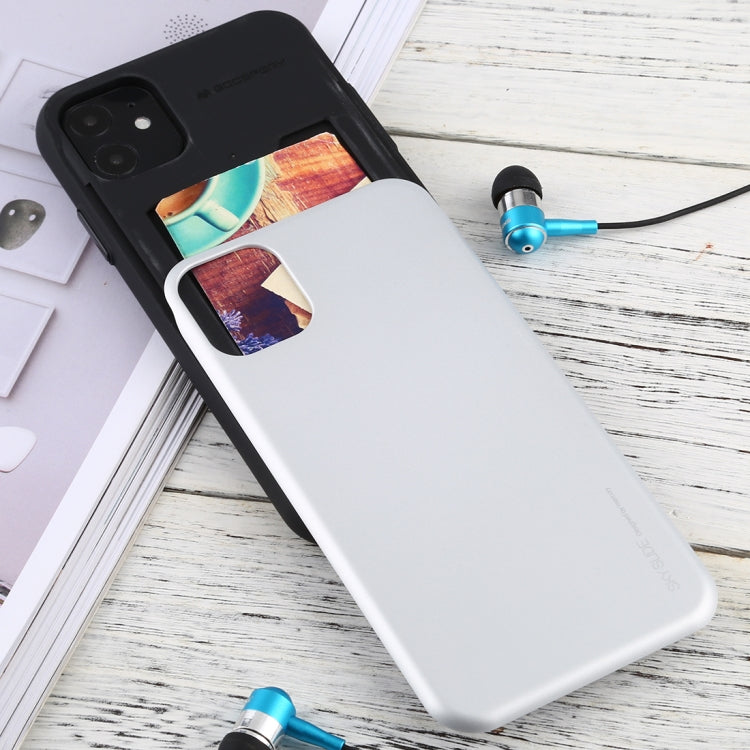 For iPhone 11 MERCURY GOOSPERY SKY SLIDE BUMPER TPU + PC Case with Card Slot