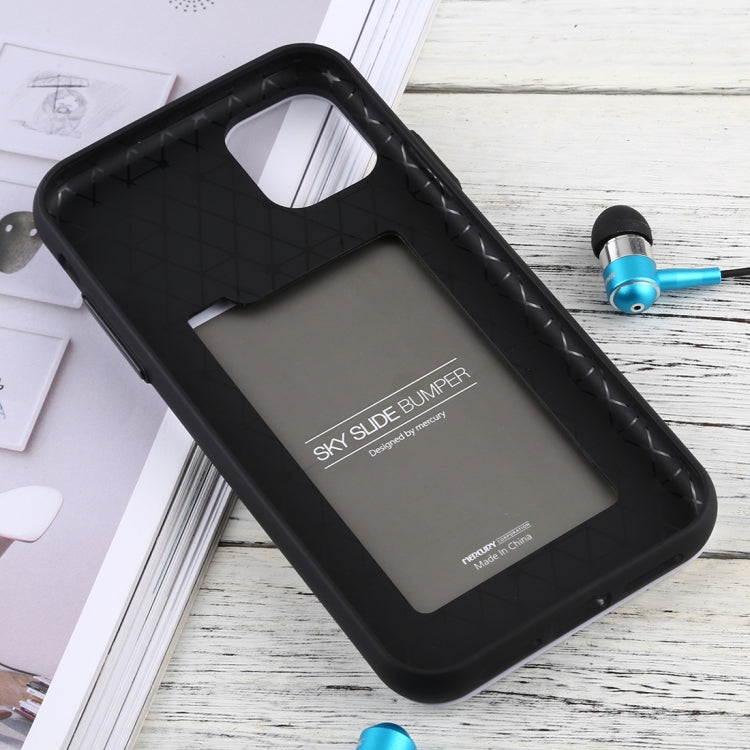 For iPhone 11 MERCURY GOOSPERY SKY SLIDE BUMPER TPU + PC Case with Card Slot