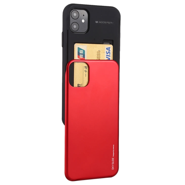 For iPhone 11 MERCURY GOOSPERY SKY SLIDE BUMPER TPU + PC Case with Card Slot