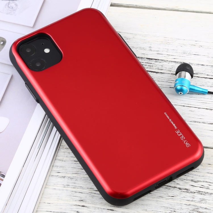 For iPhone 11 MERCURY GOOSPERY SKY SLIDE BUMPER TPU + PC Case with Card Slot