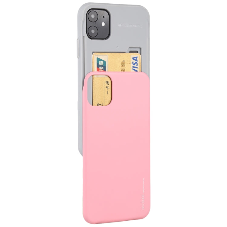 For iPhone 11 MERCURY GOOSPERY SKY SLIDE BUMPER TPU + PC Case with Card Slot