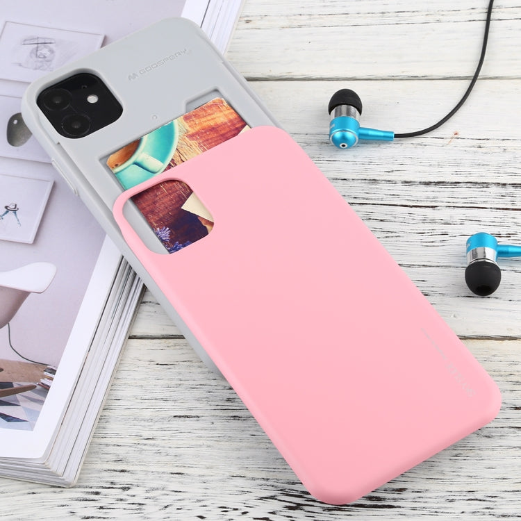 For iPhone 11 MERCURY GOOSPERY SKY SLIDE BUMPER TPU + PC Case with Card Slot