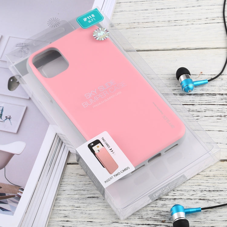 For iPhone 11 MERCURY GOOSPERY SKY SLIDE BUMPER TPU + PC Case with Card Slot