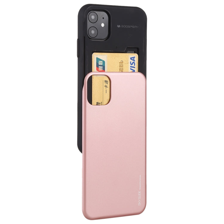 For iPhone 11 MERCURY GOOSPERY SKY SLIDE BUMPER TPU + PC Case with Card Slot
