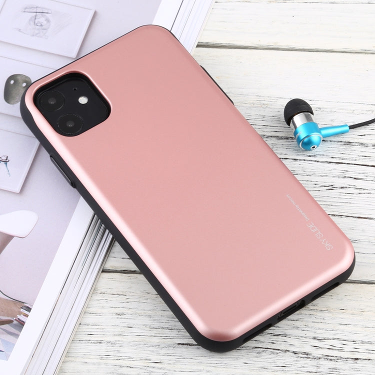 For iPhone 11 MERCURY GOOSPERY SKY SLIDE BUMPER TPU + PC Case with Card Slot