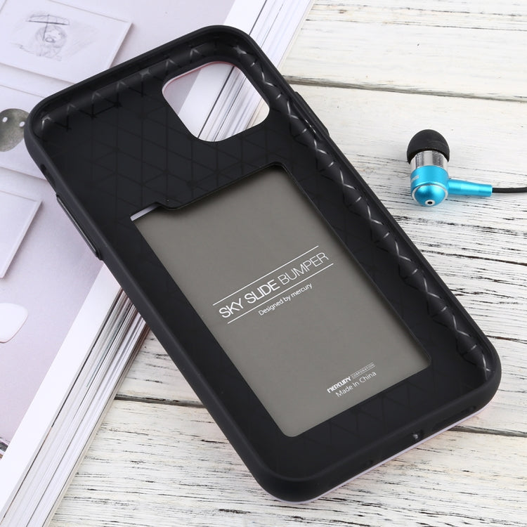 For iPhone 11 MERCURY GOOSPERY SKY SLIDE BUMPER TPU + PC Case with Card Slot