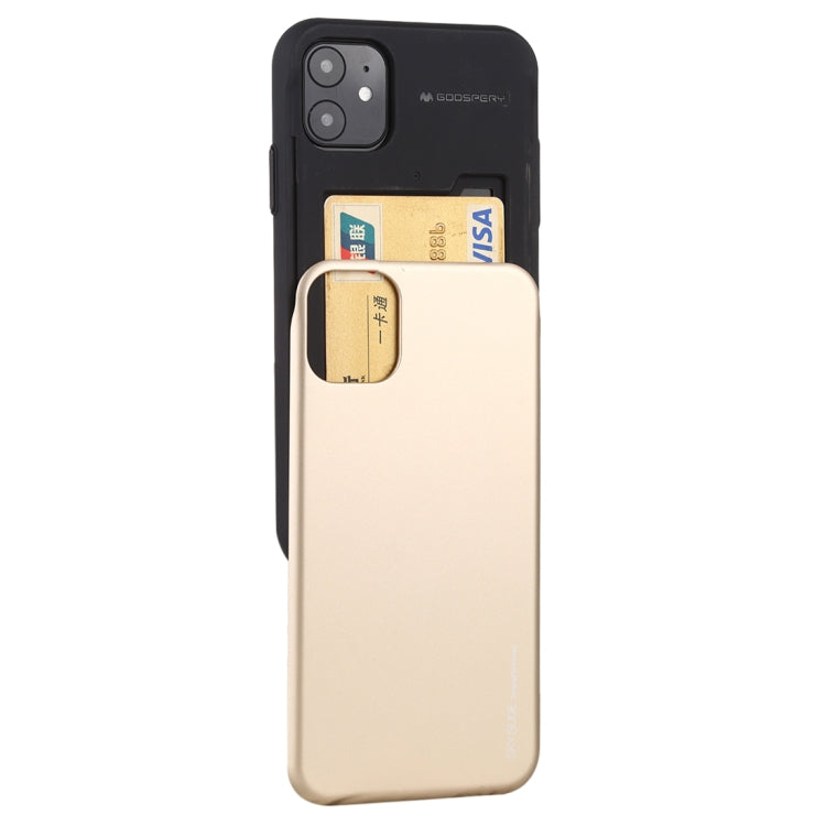 For iPhone 11 MERCURY GOOSPERY SKY SLIDE BUMPER TPU + PC Case with Card Slot