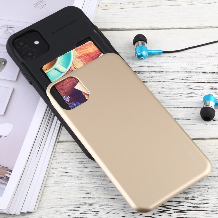 For iPhone 11 MERCURY GOOSPERY SKY SLIDE BUMPER TPU + PC Case with Card Slot