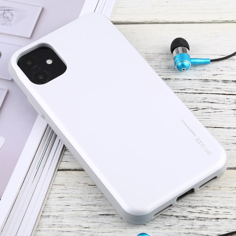 For iPhone 11 MERCURY GOOSPERY SKY SLIDE BUMPER TPU + PC Case with Card Slot
