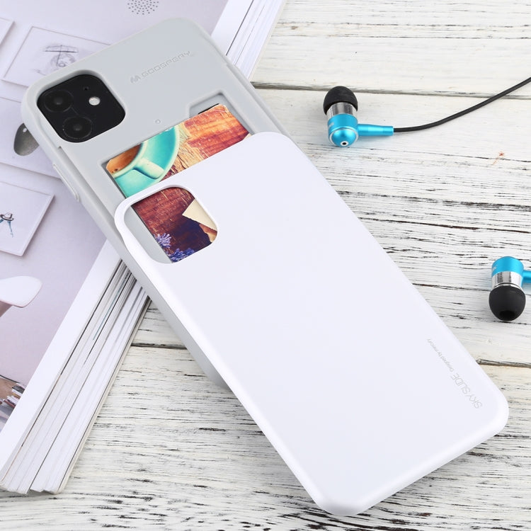 For iPhone 11 MERCURY GOOSPERY SKY SLIDE BUMPER TPU + PC Case with Card Slot