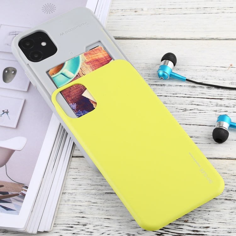 For iPhone 11 MERCURY GOOSPERY SKY SLIDE BUMPER TPU + PC Case with Card Slot