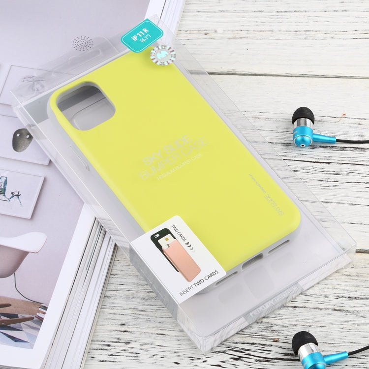 For iPhone 11 MERCURY GOOSPERY SKY SLIDE BUMPER TPU + PC Case with Card Slot