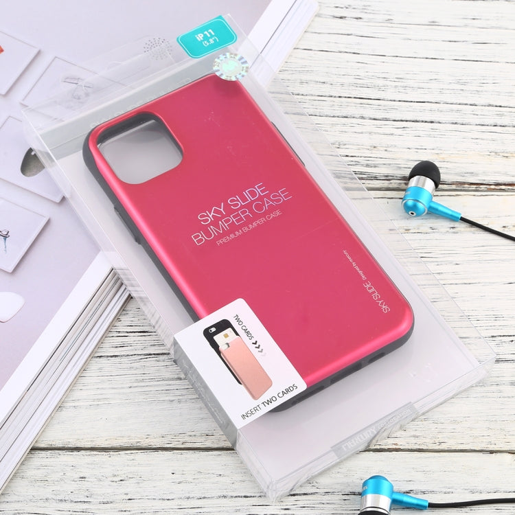 For iPhone 11 Pro MERCURY GOOSPERY SKY SLIDE BUMPER TPU + PC Case with Card Slot