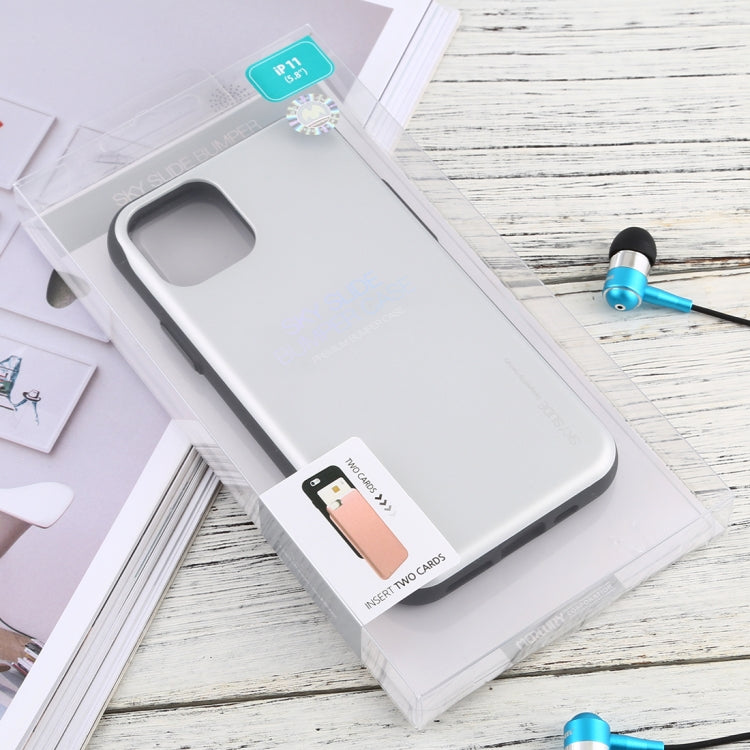 For iPhone 11 Pro MERCURY GOOSPERY SKY SLIDE BUMPER TPU + PC Case with Card Slot
