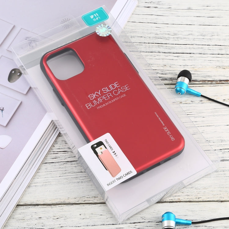 For iPhone 11 Pro MERCURY GOOSPERY SKY SLIDE BUMPER TPU + PC Case with Card Slot