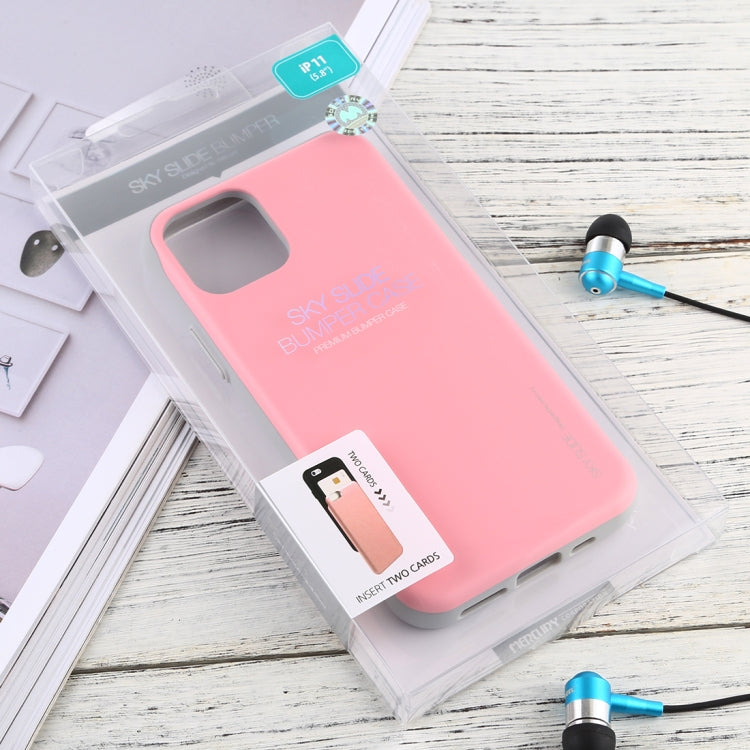 For iPhone 11 Pro MERCURY GOOSPERY SKY SLIDE BUMPER TPU + PC Case with Card Slot