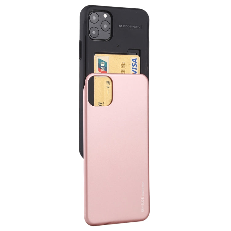 For iPhone 11 Pro MERCURY GOOSPERY SKY SLIDE BUMPER TPU + PC Case with Card Slot