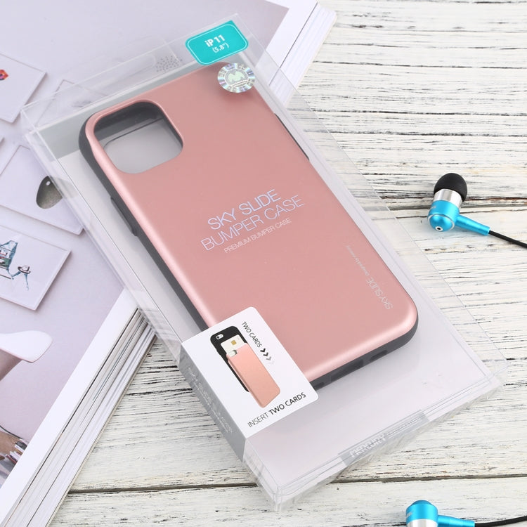For iPhone 11 Pro MERCURY GOOSPERY SKY SLIDE BUMPER TPU + PC Case with Card Slot