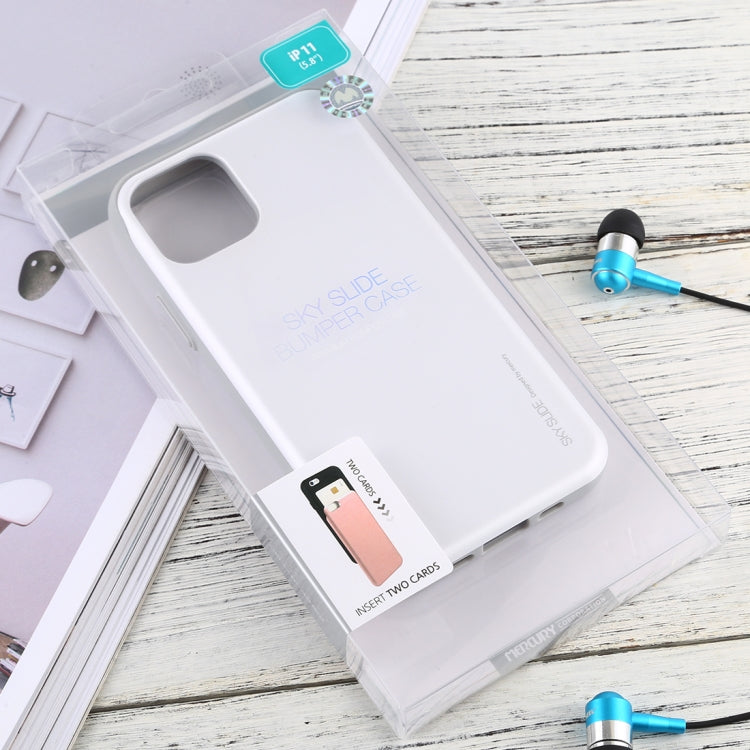For iPhone 11 Pro MERCURY GOOSPERY SKY SLIDE BUMPER TPU + PC Case with Card Slot