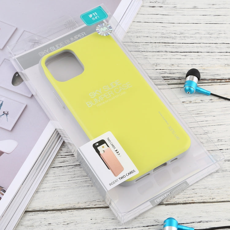 For iPhone 11 Pro MERCURY GOOSPERY SKY SLIDE BUMPER TPU + PC Case with Card Slot