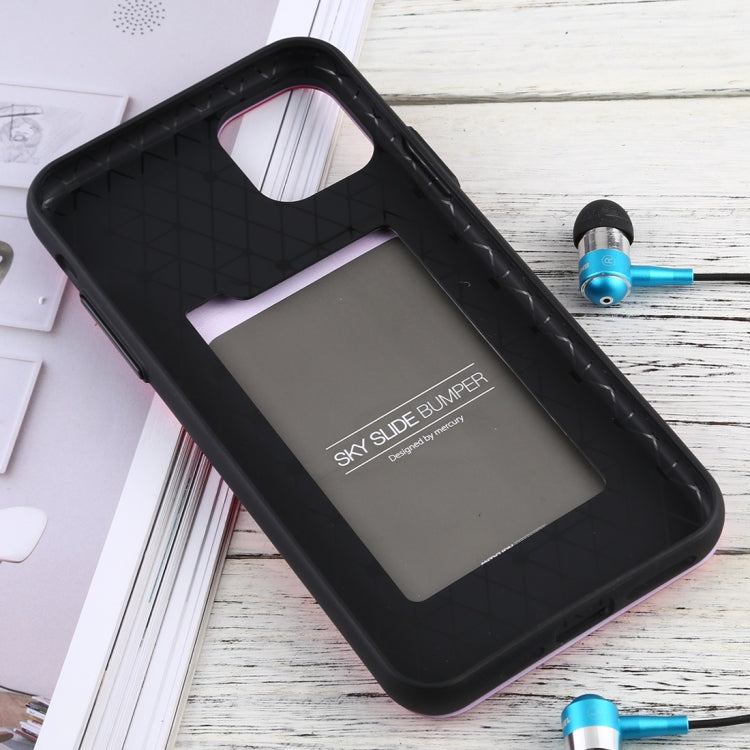 For iPhone 11 Pro Max MERCURY GOOSPERY SKY SLIDE BUMPER TPU + PC Case with Card Slot
