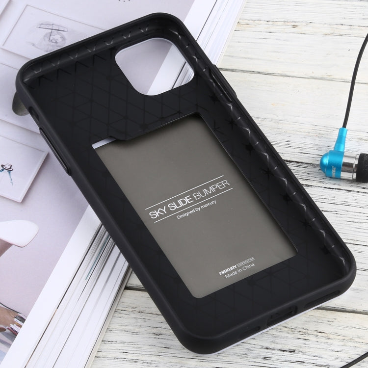 For iPhone 11 Pro Max MERCURY GOOSPERY SKY SLIDE BUMPER TPU + PC Case with Card Slot