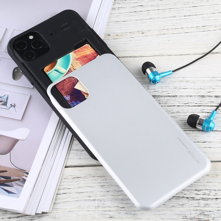 For iPhone 11 Pro Max MERCURY GOOSPERY SKY SLIDE BUMPER TPU + PC Case with Card Slot