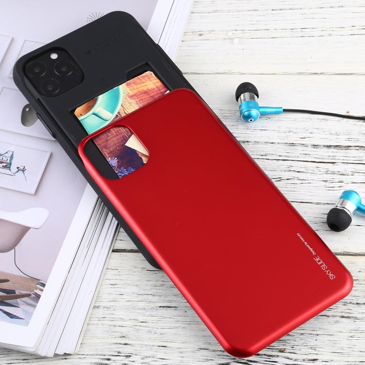 For iPhone 11 Pro Max MERCURY GOOSPERY SKY SLIDE BUMPER TPU + PC Case with Card Slot
