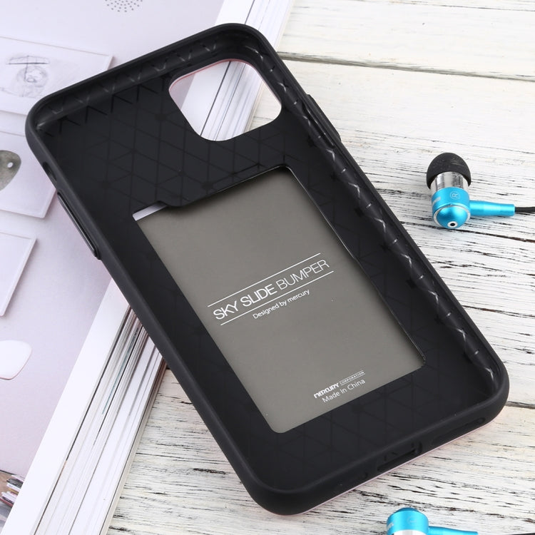 For iPhone 11 Pro Max MERCURY GOOSPERY SKY SLIDE BUMPER TPU + PC Case with Card Slot