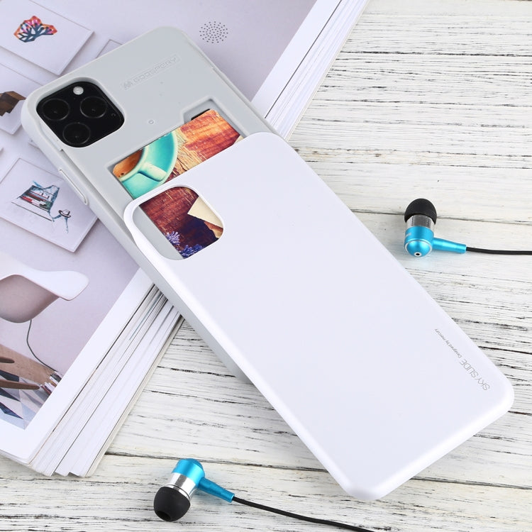 For iPhone 11 Pro Max MERCURY GOOSPERY SKY SLIDE BUMPER TPU + PC Case with Card Slot
