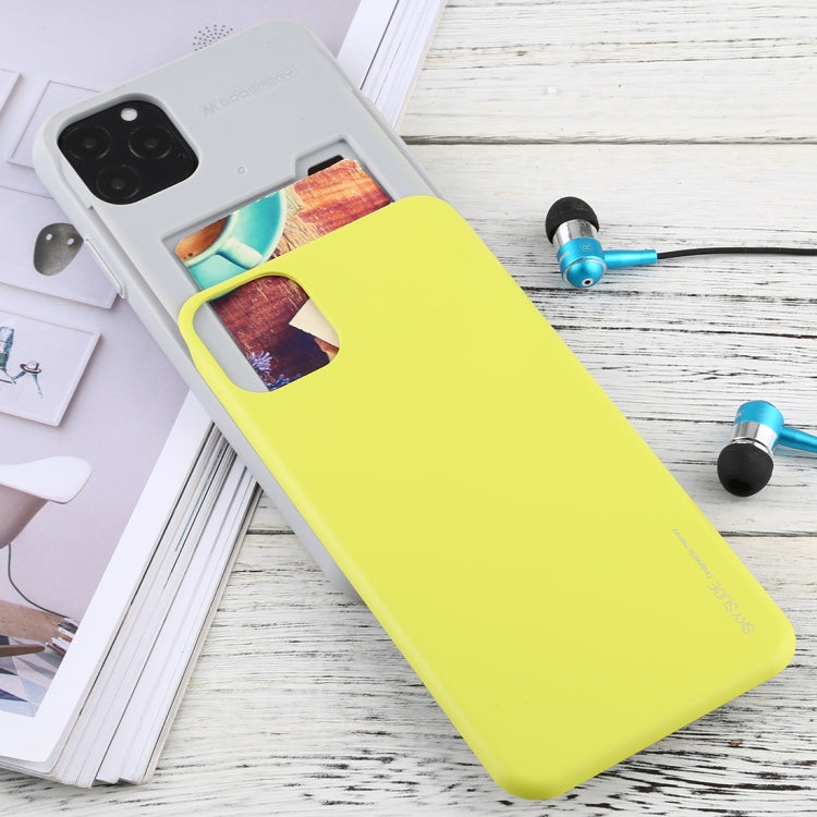 For iPhone 11 Pro Max MERCURY GOOSPERY SKY SLIDE BUMPER TPU + PC Case with Card Slot