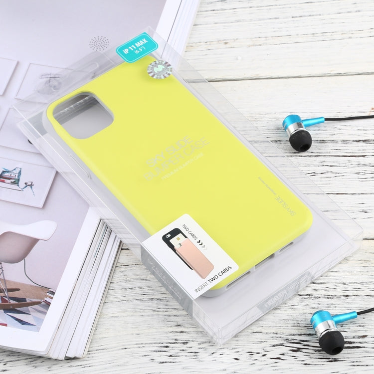 For iPhone 11 Pro Max MERCURY GOOSPERY SKY SLIDE BUMPER TPU + PC Case with Card Slot