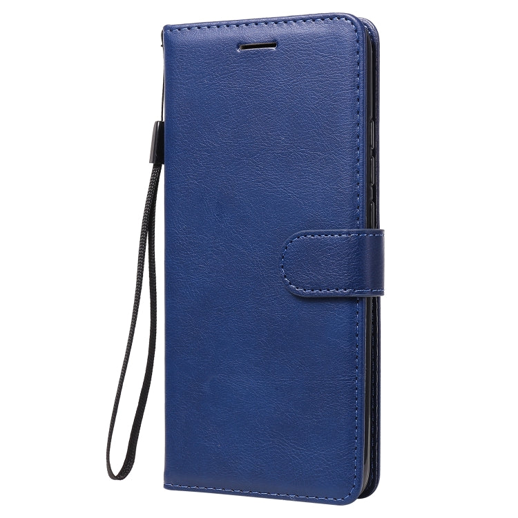 For Xiaomi Redmi 9A Solid Color Horizontal Flip Protective Leather Case with Holder & Card Slots & Wallet & Photo Frame & Lanyard