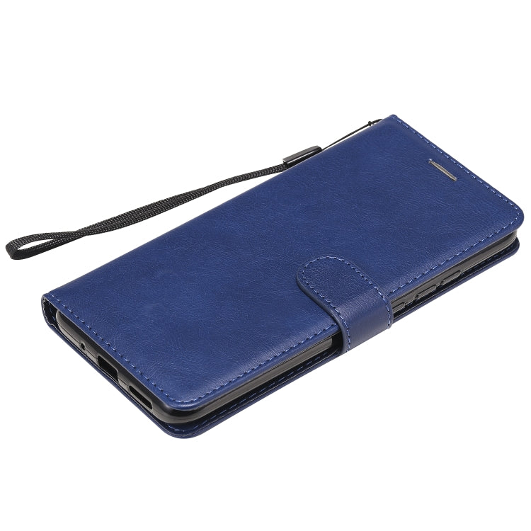 For Xiaomi Redmi 9A Solid Color Horizontal Flip Protective Leather Case with Holder & Card Slots & Wallet & Photo Frame & Lanyard