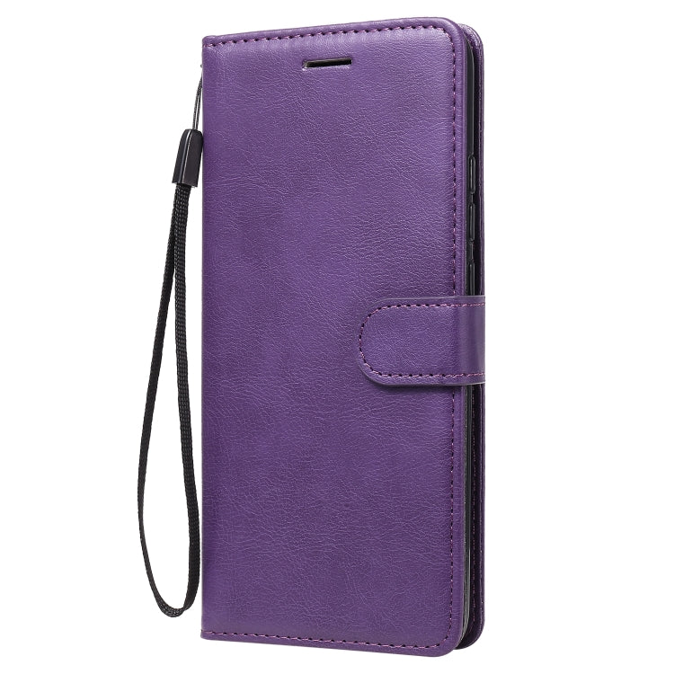 For Xiaomi Redmi 9A Solid Color Horizontal Flip Protective Leather Case with Holder & Card Slots & Wallet & Photo Frame & Lanyard