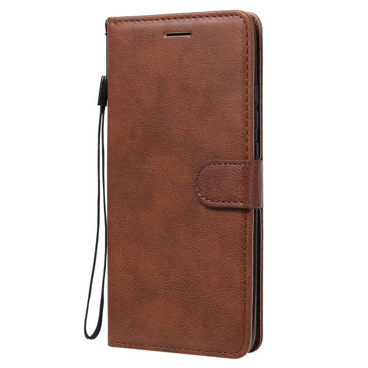 For Xiaomi Redmi 9A Solid Color Horizontal Flip Protective Leather Case with Holder & Card Slots & Wallet & Photo Frame & Lanyard