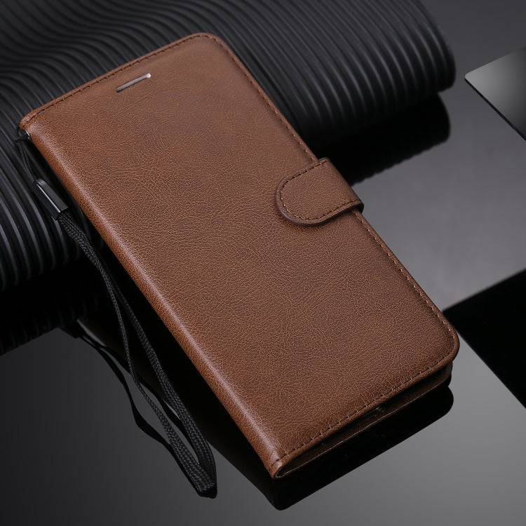 For Xiaomi Redmi 9A Solid Color Horizontal Flip Protective Leather Case with Holder & Card Slots & Wallet & Photo Frame & Lanyard