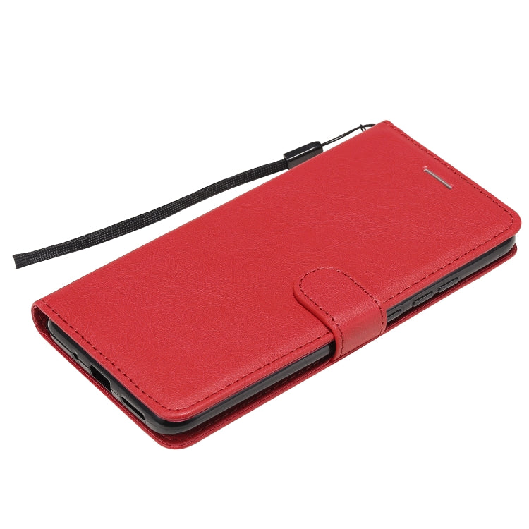 For Xiaomi Redmi 9A Solid Color Horizontal Flip Protective Leather Case with Holder & Card Slots & Wallet & Photo Frame & Lanyard