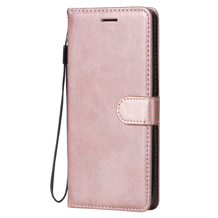 For Xiaomi Redmi 9A Solid Color Horizontal Flip Protective Leather Case with Holder & Card Slots & Wallet & Photo Frame & Lanyard