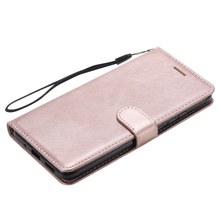 For Xiaomi Redmi 9A Solid Color Horizontal Flip Protective Leather Case with Holder & Card Slots & Wallet & Photo Frame & Lanyard