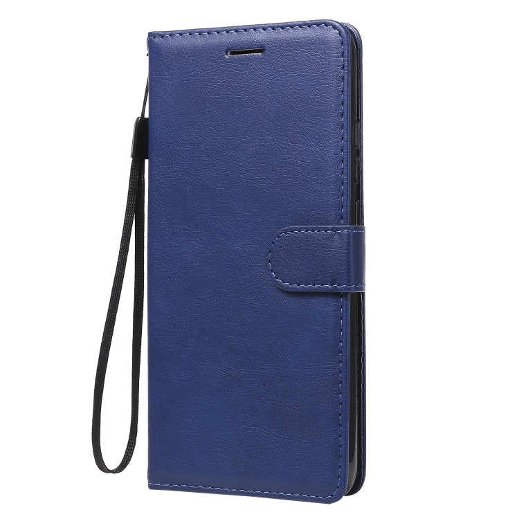 For Xiaomi Redmi 9C Solid Color Horizontal Flip Protective Leather Case with Holder & Card Slots & Wallet & Photo Frame & Lanyard